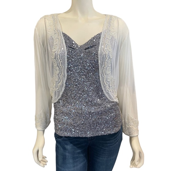 Vintage Beaded and Sequined Bolero Jacket - Picture 10 of 10